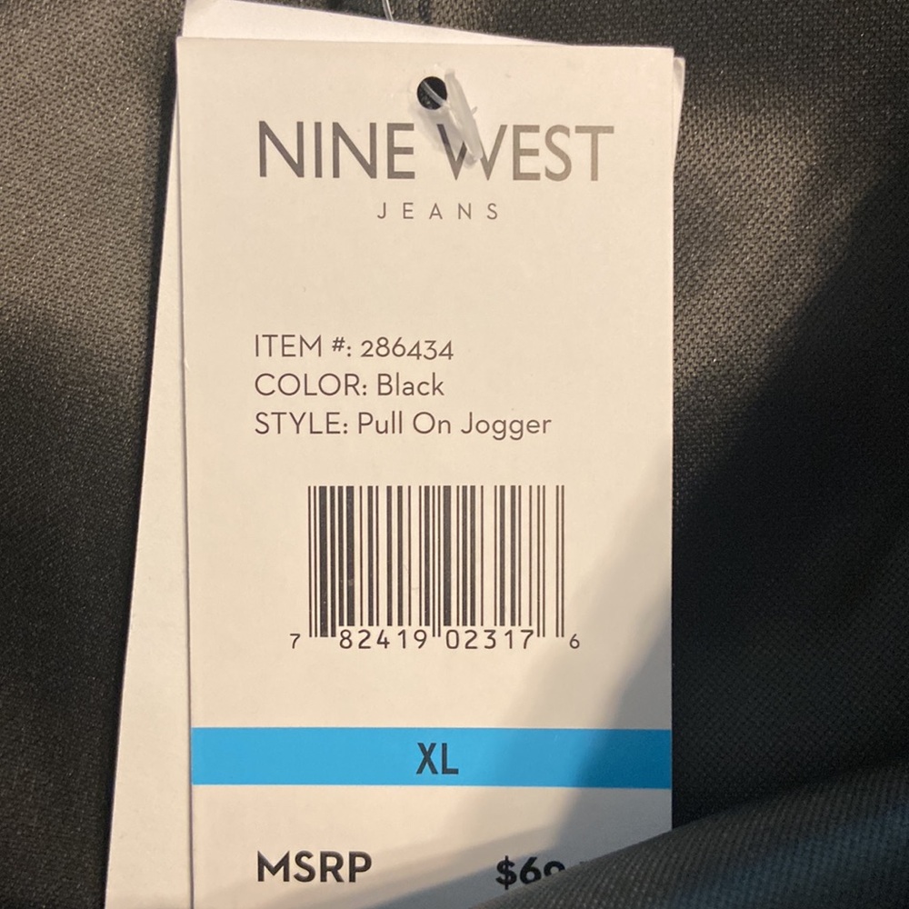 NINE WEST JEANS BLACK PULL ON JOGERS SIZE XL BRAND NEW COLOR BLACK - Picture 7 of 12